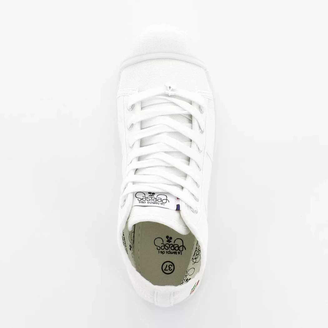 Image (6) de la chaussures Le Temps des Cerises - Bottines Blanc en Textile