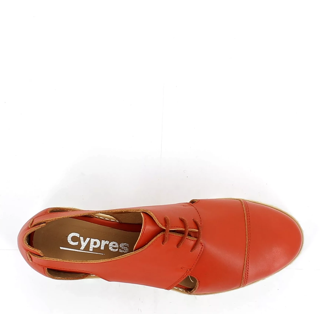 Image (6) de la chaussures Cypres - Chaussures à lacets Orange en Cuir