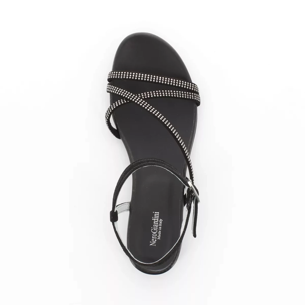 Image (6) de la chaussures Nero Giardini - Sandales et Nu-Pieds Noir en Cuir nubuck