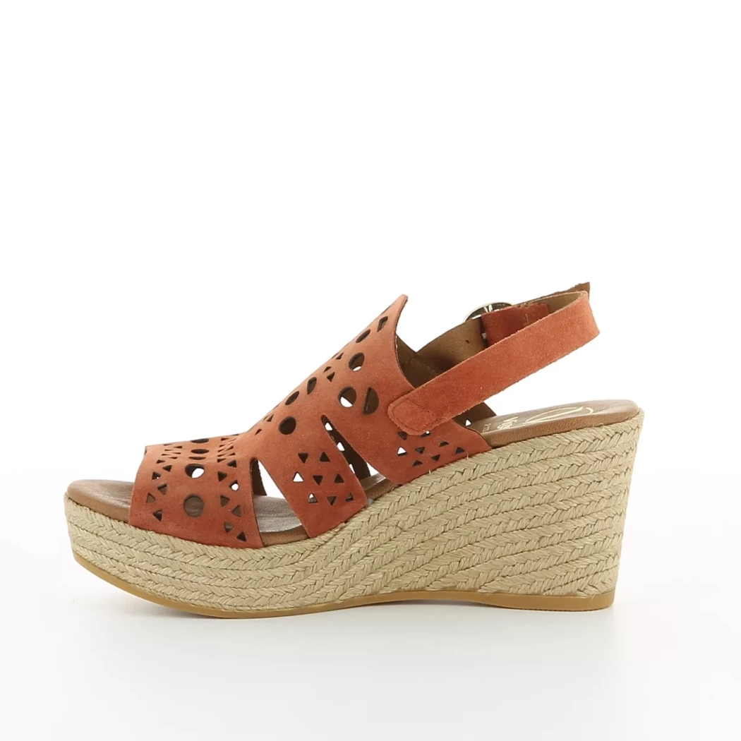 Image (4) de la chaussures Viguera - Sandales et Nu-Pieds Orange en Cuir nubuck