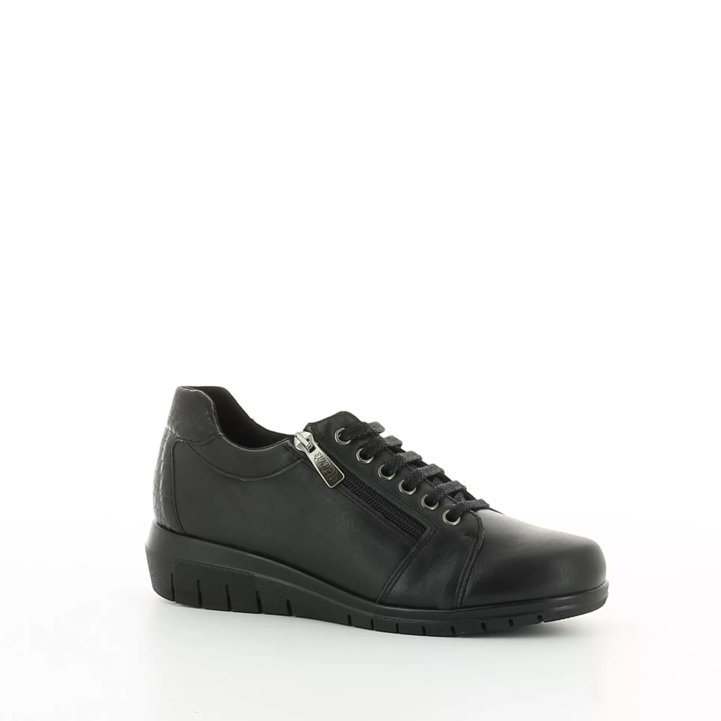 Image (1) de la chaussures Valeria's - Chaussures à lacets Noir en Cuir
