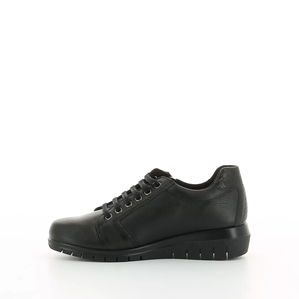 Image (4) de la chaussures Valeria's - Chaussures à lacets Noir en Cuir