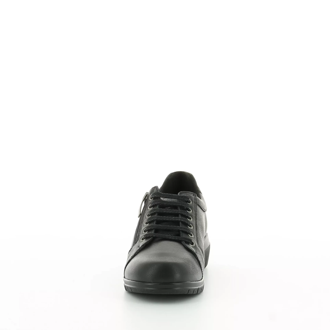 Image (5) de la chaussures Valeria's - Chaussures à lacets Noir en Cuir