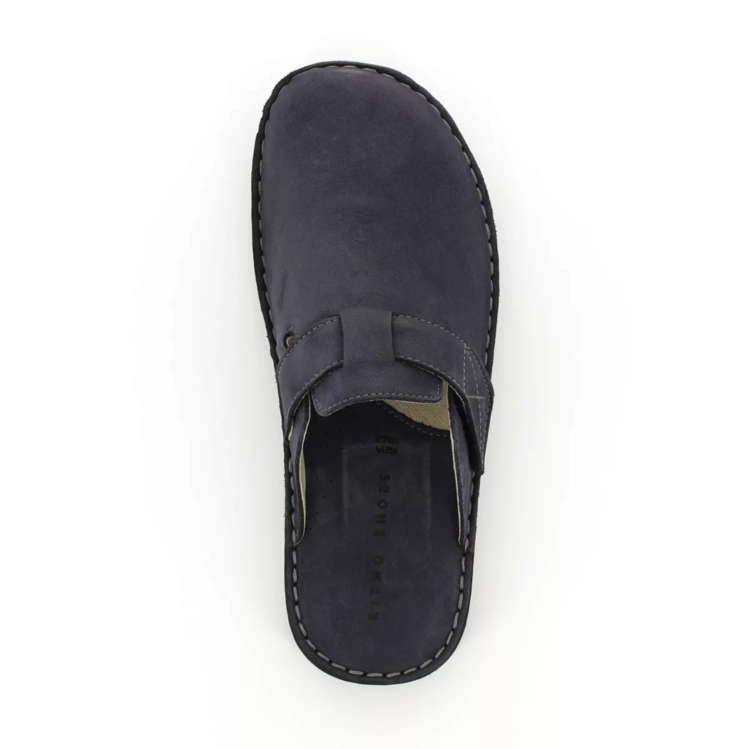 Image (6) de la chaussures Calba - Mules et Sabots Bleu en Cuir nubuck