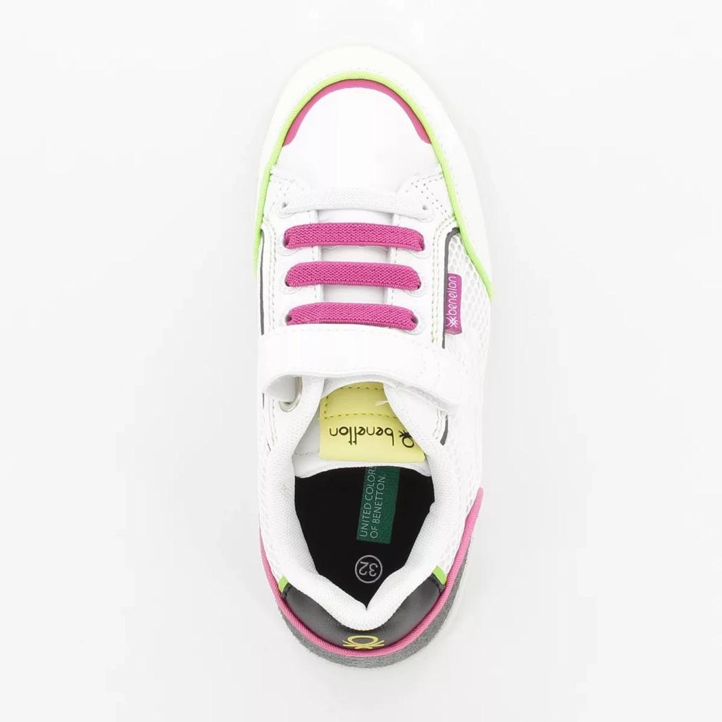 Image (6) de la chaussures Benetton - Baskets Blanc en Cuir synthétique