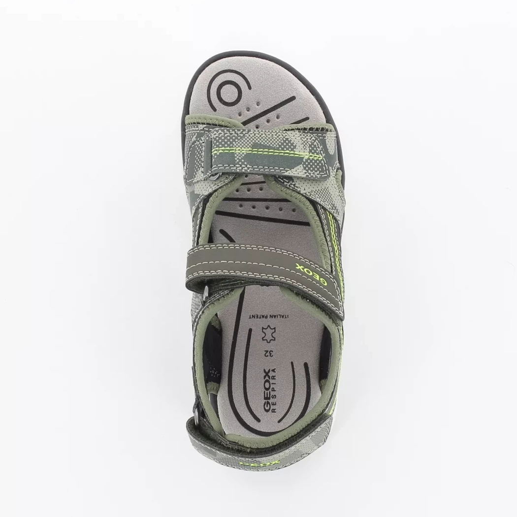 Image (6) de la chaussures Geox - Sandales et Nu-Pieds Vert en Cuir synthétique