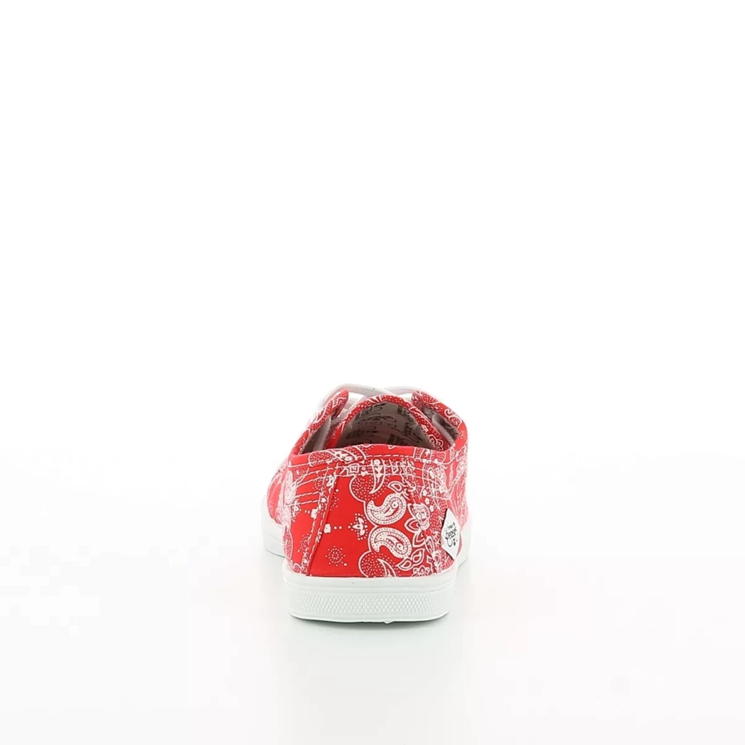 Image (3) de la chaussures Le Temps des Cerises - Chaussures à lacets Rouge en Textile
