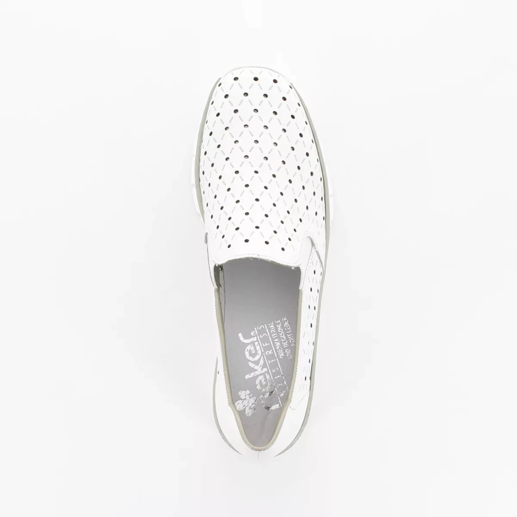 Image (6) de la chaussures Rieker - Mocassins Blanc en Cuir