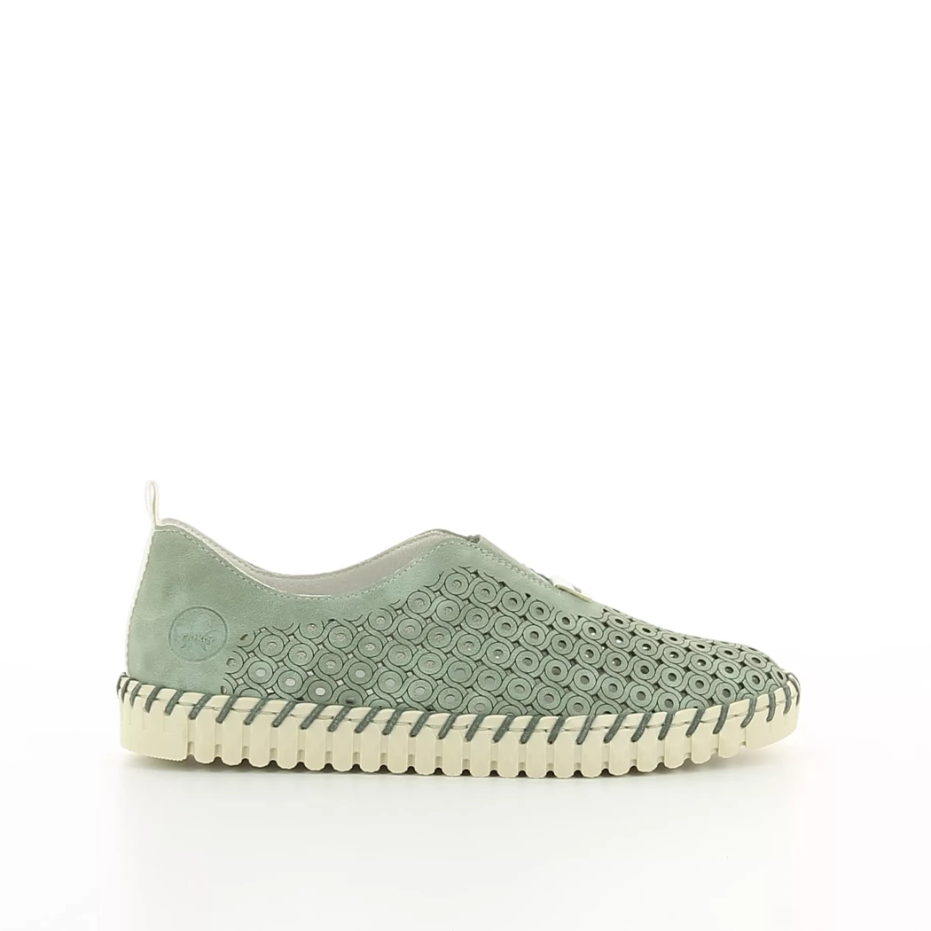 Image (2) de la chaussures Rieker - Mocassins Vert en Cuir synthétique