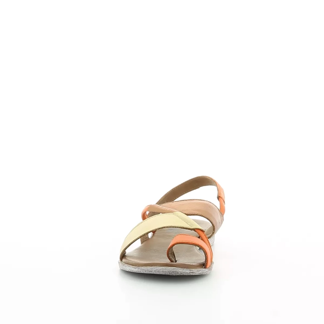 Image (5) de la chaussures Bueno - Sandales et Nu-Pieds Orange en Cuir