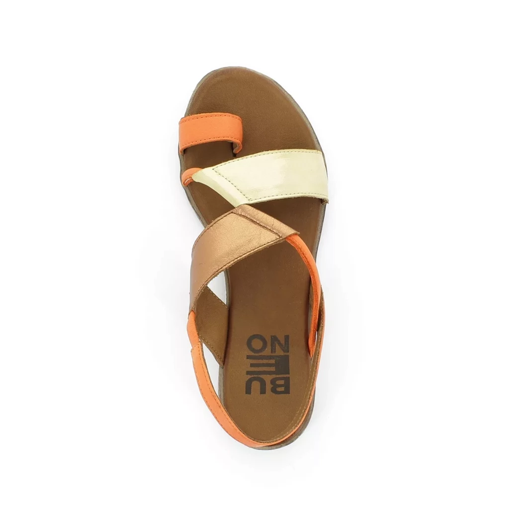 Image (6) de la chaussures Bueno - Sandales et Nu-Pieds Orange en Cuir