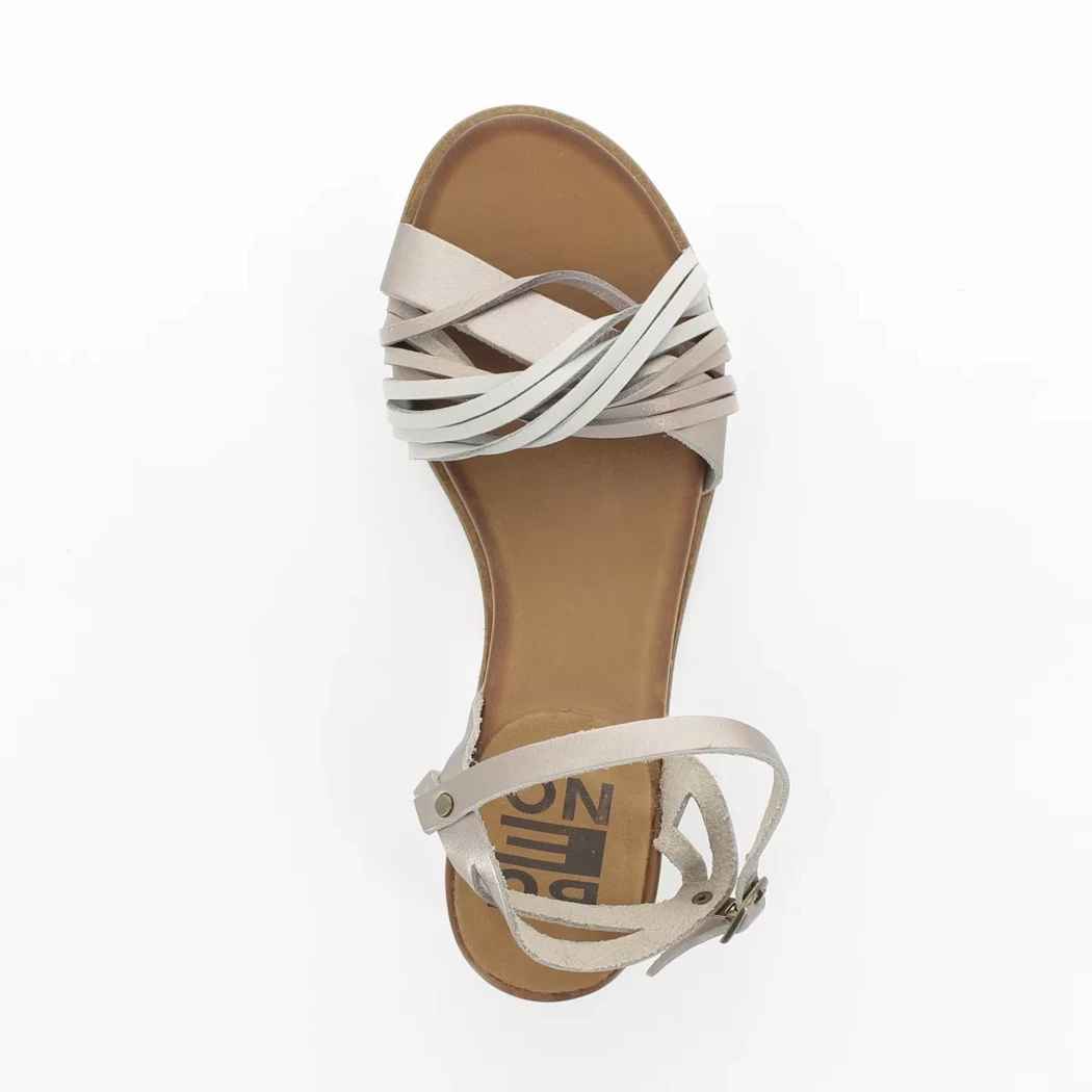 Image (6) de la chaussures Bueno - Sandales et Nu-Pieds Taupe en Cuir