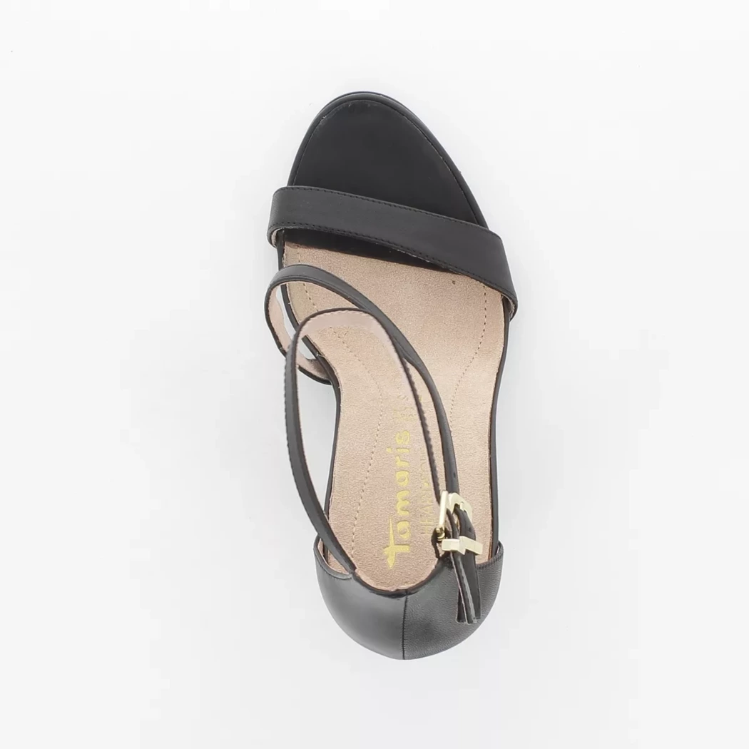 Image (6) de la chaussures Tamaris - Sandales et Nu-Pieds Noir en Cuir