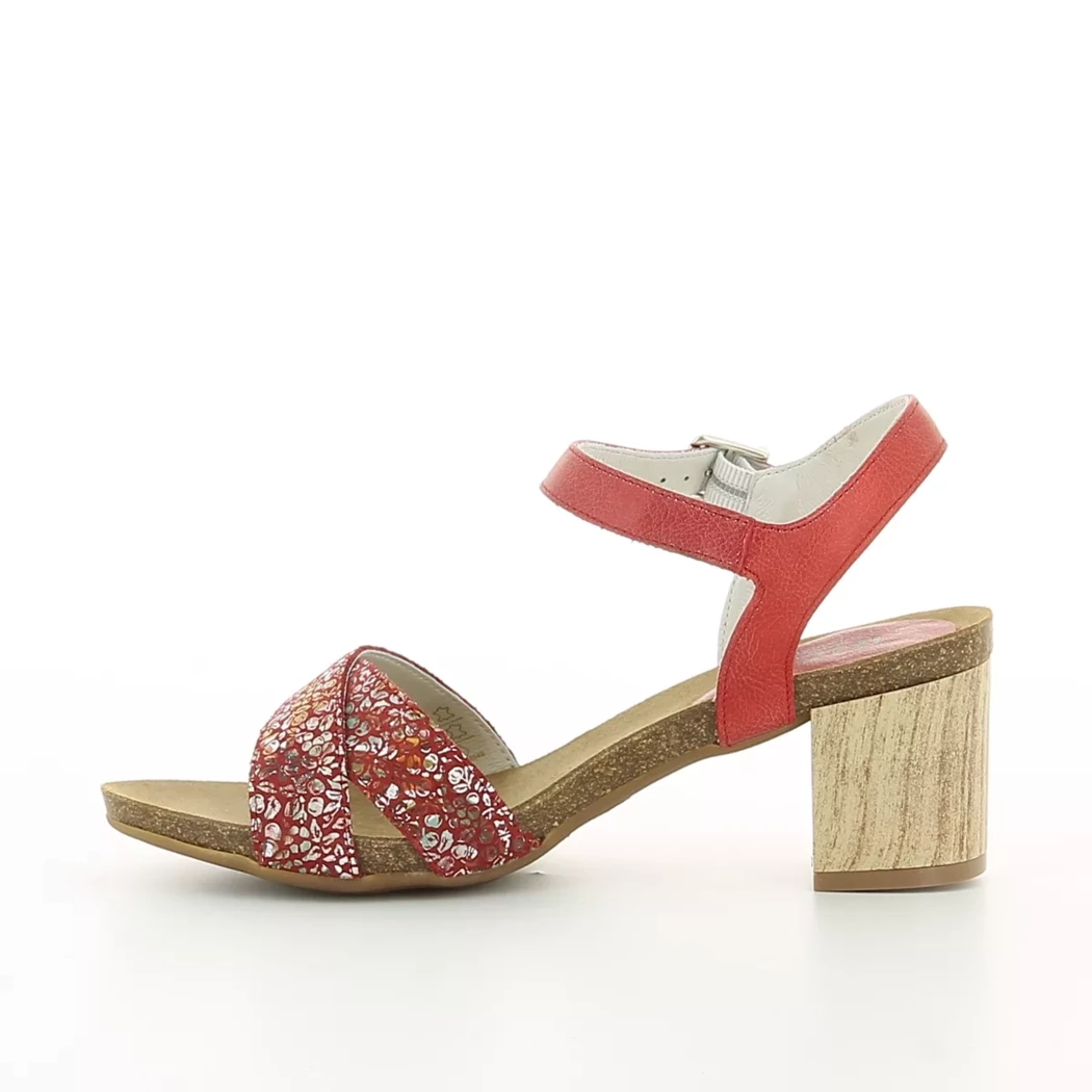 Image (4) de la chaussures Inea - Sandales et Nu-Pieds Rouge en Cuir nubuck