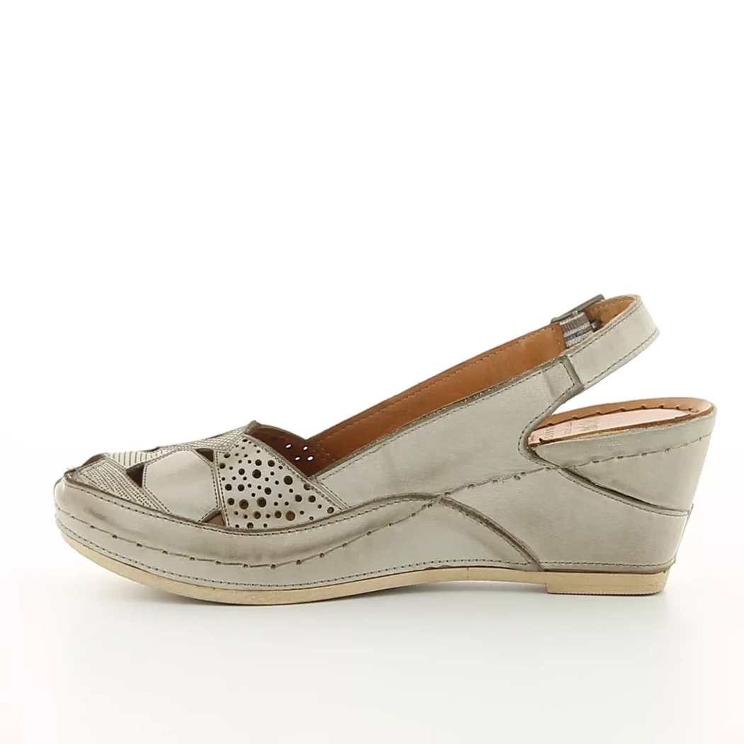 Image (4) de la chaussures Karyoka - Sandales et Nu-Pieds Taupe en Cuir