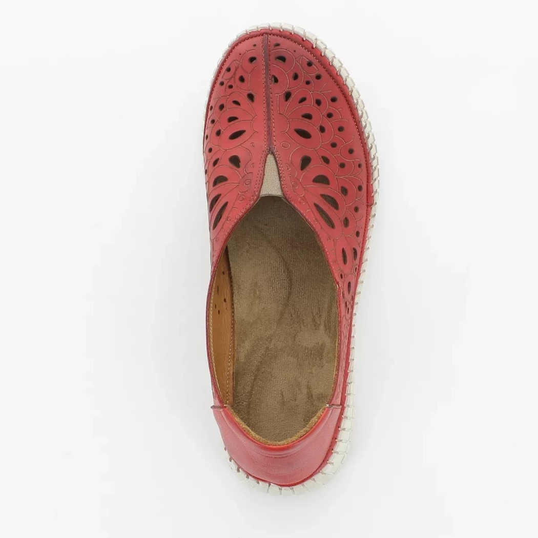 Image (6) de la chaussures Karyoka - Mocassins Rouge en Cuir