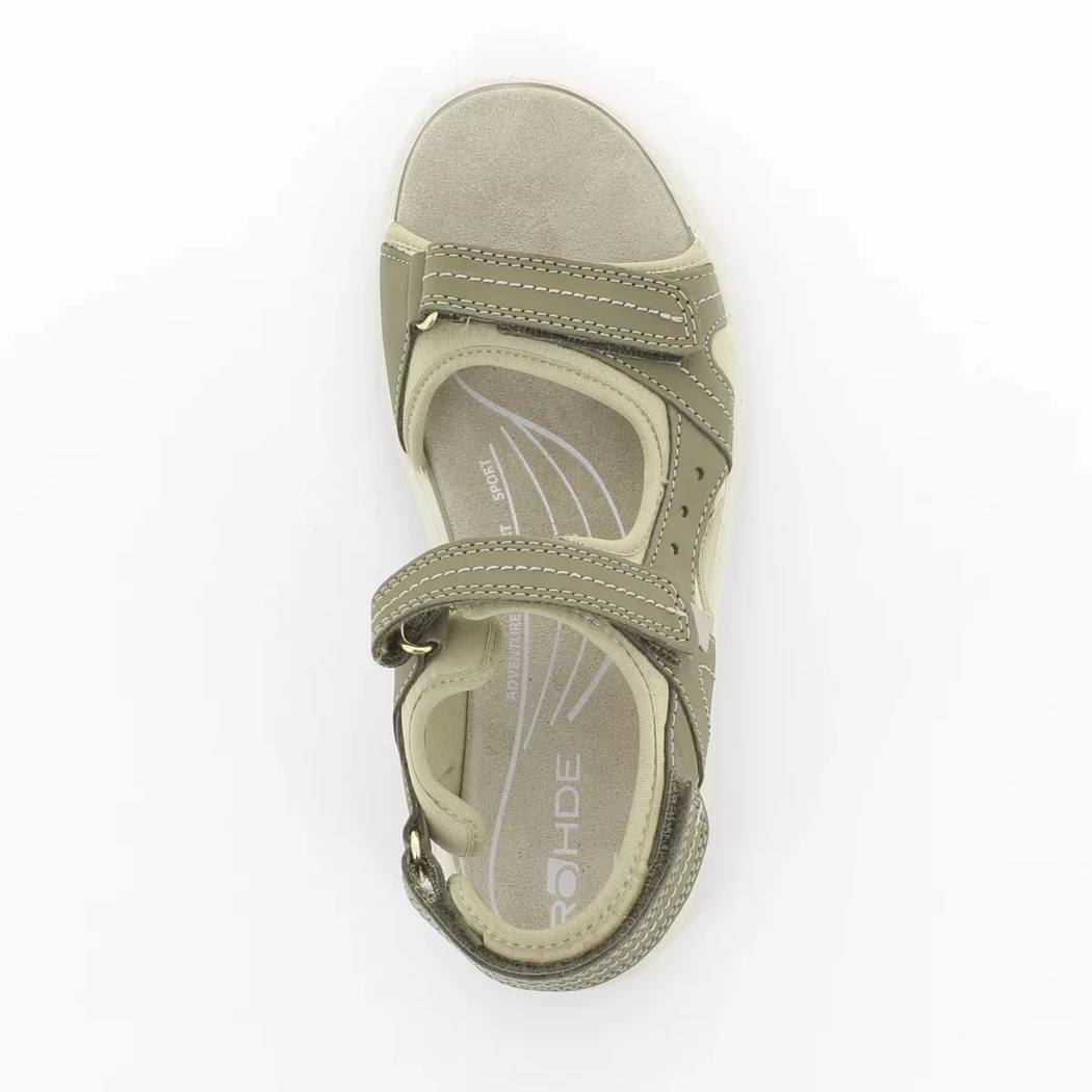 Image (6) de la chaussures Rohde - Sandales et Nu-Pieds Vert en Cuir nubuck