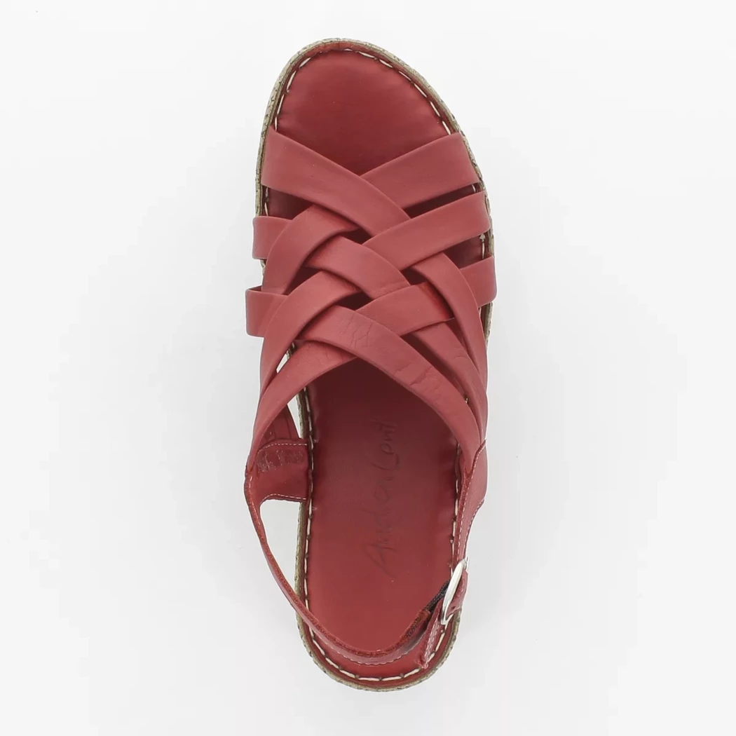 Image (6) de la chaussures Andrea Conti - Sandales et Nu-Pieds Rouge en Cuir