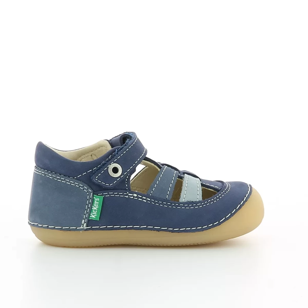 Image (2) de la chaussures Kickers - Bottines ouvertes Bleu en Cuir nubuck