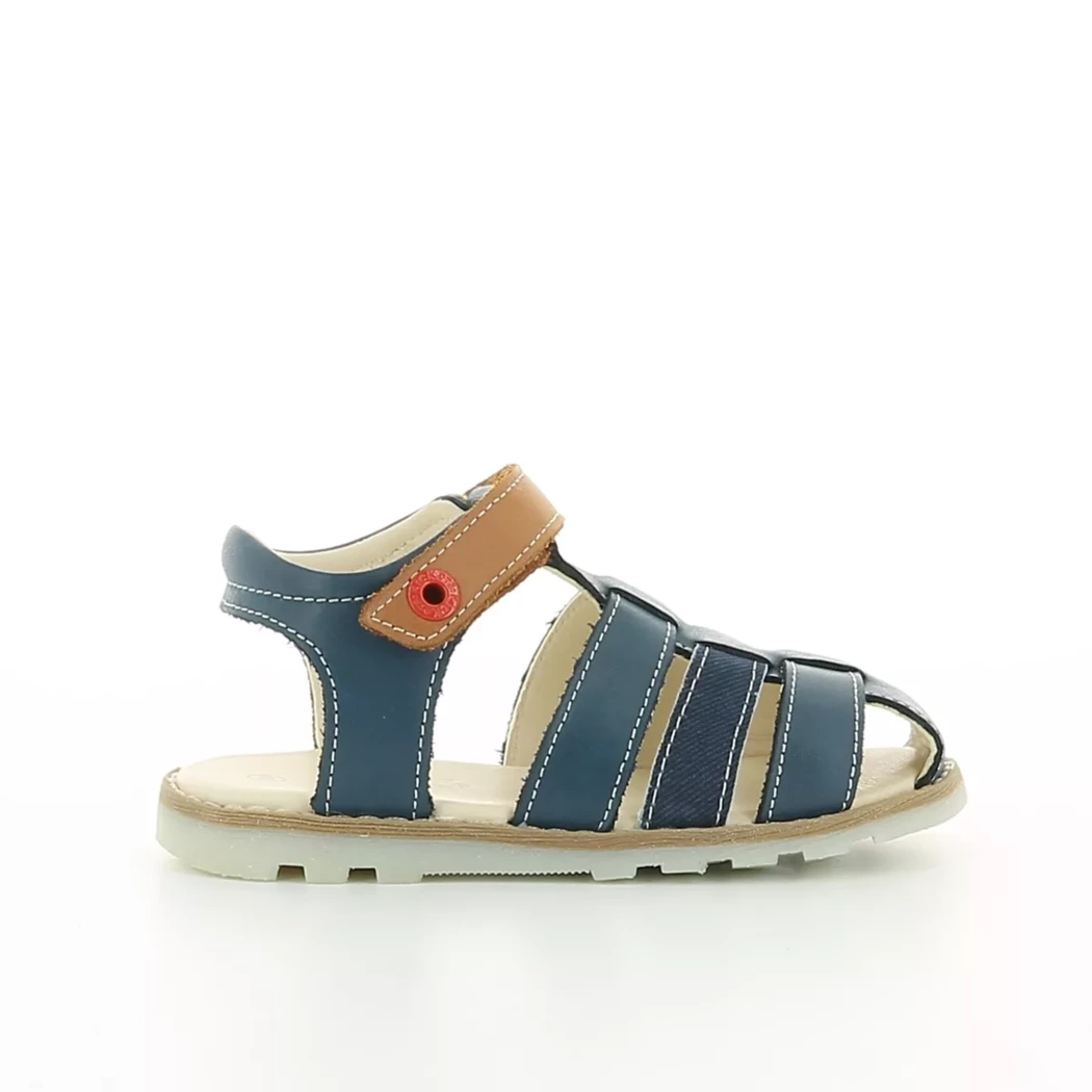 Image (2) de la chaussures Kickers - Sandales et Nu-Pieds Bleu en Cuir