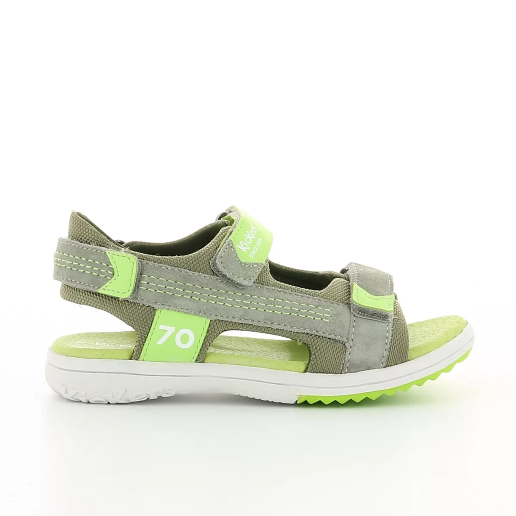Image (2) de la chaussures Kickers - Sandales et Nu-Pieds Vert en Cuir synthétique