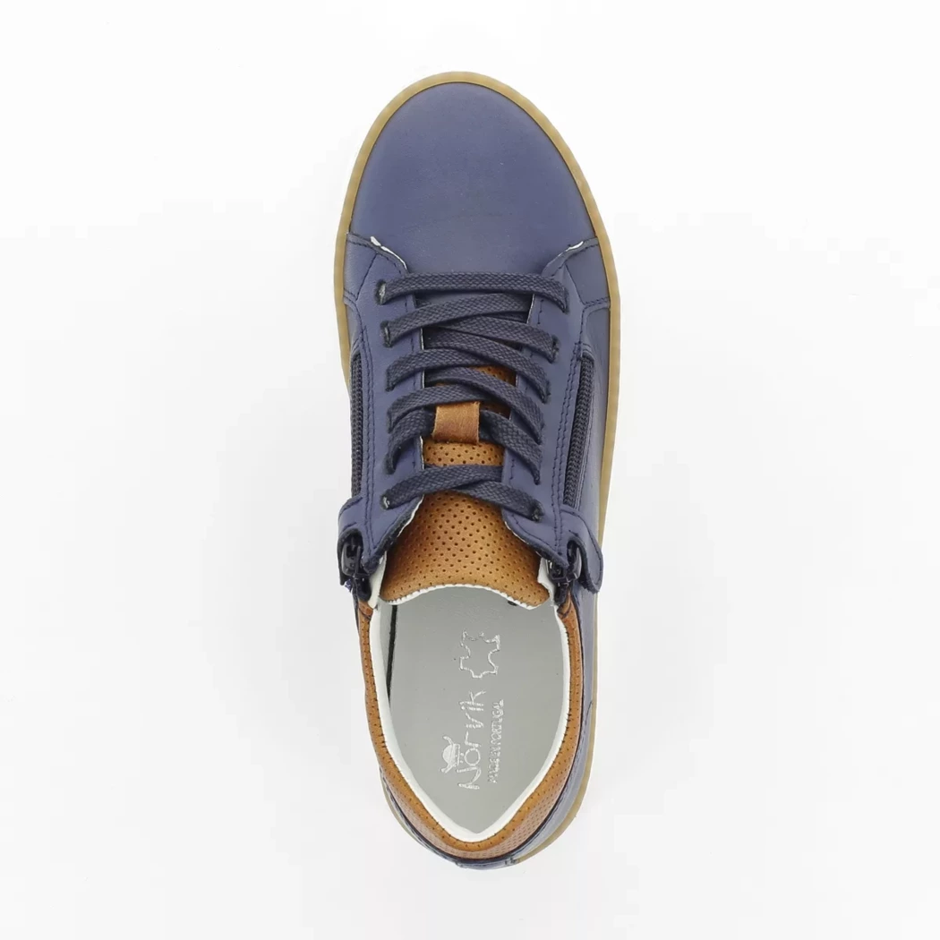 Image (6) de la chaussures Norvik - Chaussures à lacets Bleu en Cuir