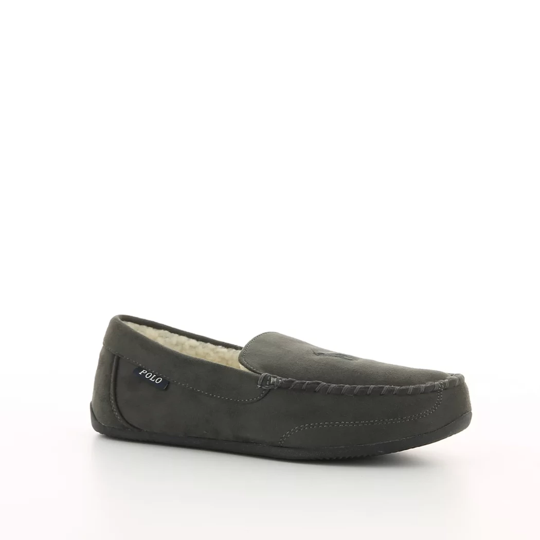 Image (1) de la chaussures Ralph Lauren - Pantoufles et Chaussons Gris en Cuir synthétique