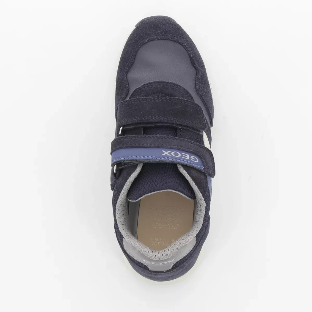 Image (6) de la chaussures Geox - Baskets Bleu en Cuir nubuck