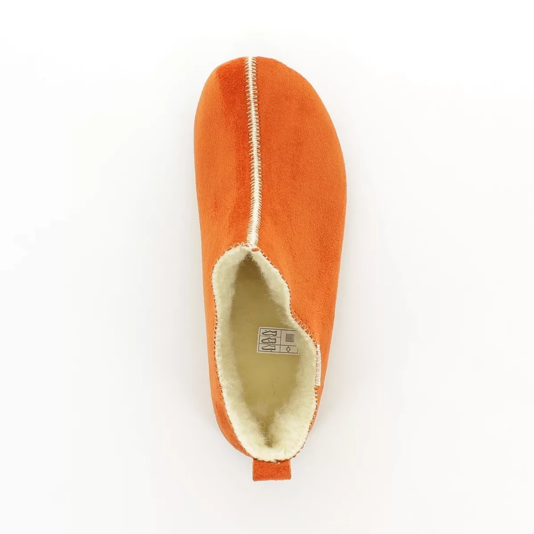Image (6) de la chaussures La Maison de l'Espadrille - Pantoufles et Chaussons Orange en Cuir nubuck