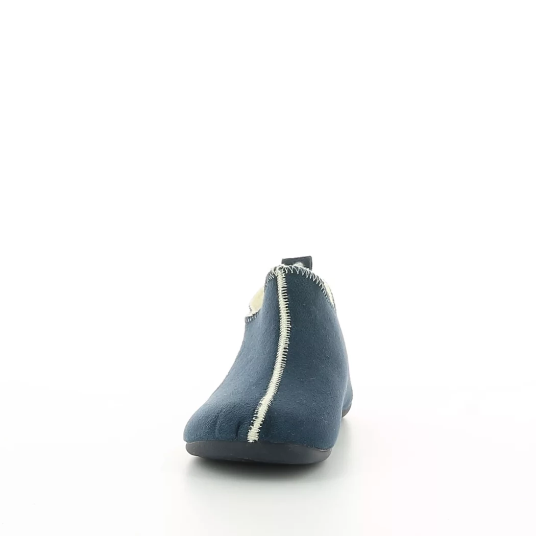 Image (5) de la chaussures La Maison de l'Espadrille - Pantoufles et Chaussons Bleu en Cuir nubuck