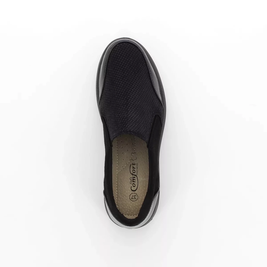Image (6) de la chaussures Soft Comfort - Mocassins Noir en Cuir synthétique