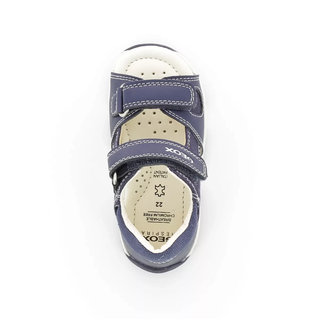 Image (6) de la chaussures Geox - Sandales et Nu-Pieds Bleu en Cuir et textile