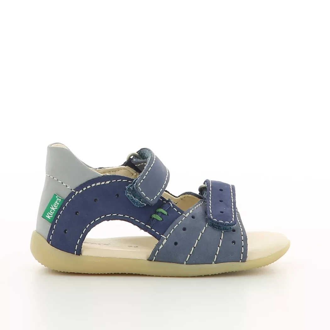 Image (2) de la chaussures Kickers - Sandales et Nu-Pieds Bleu en Cuir nubuck