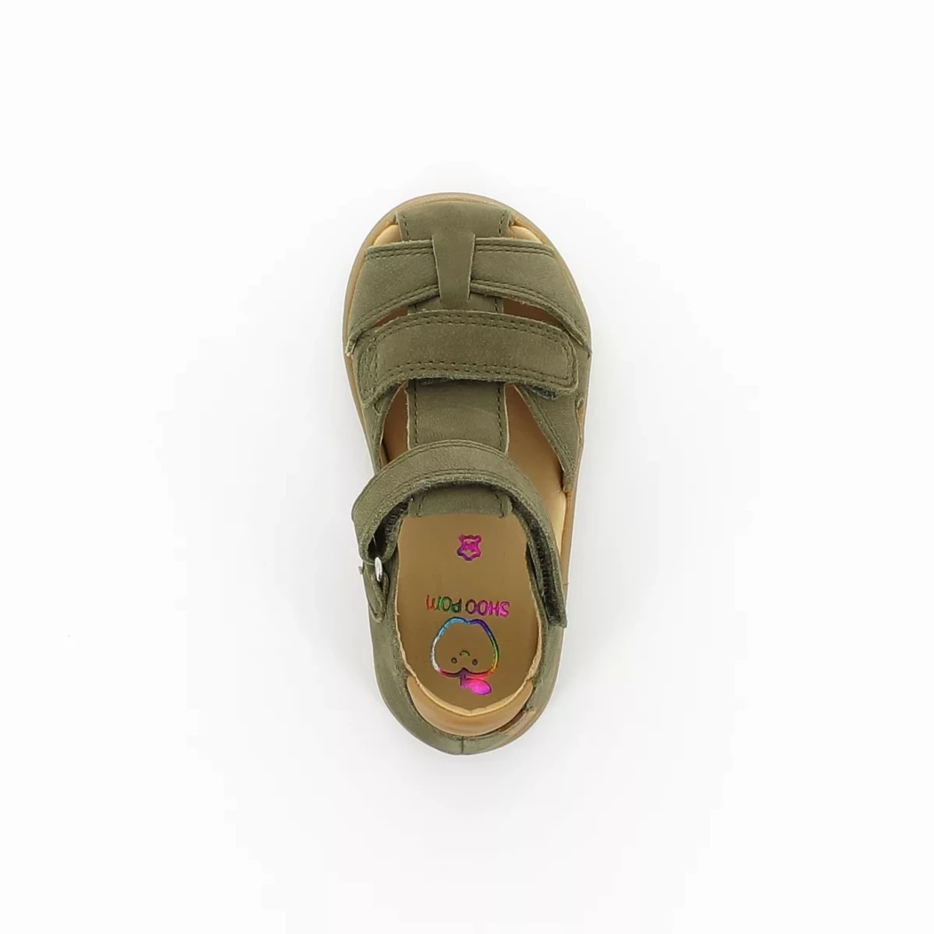Image (6) de la chaussures Shoo pom - Sandales et Nu-Pieds Vert en Cuir nubuck