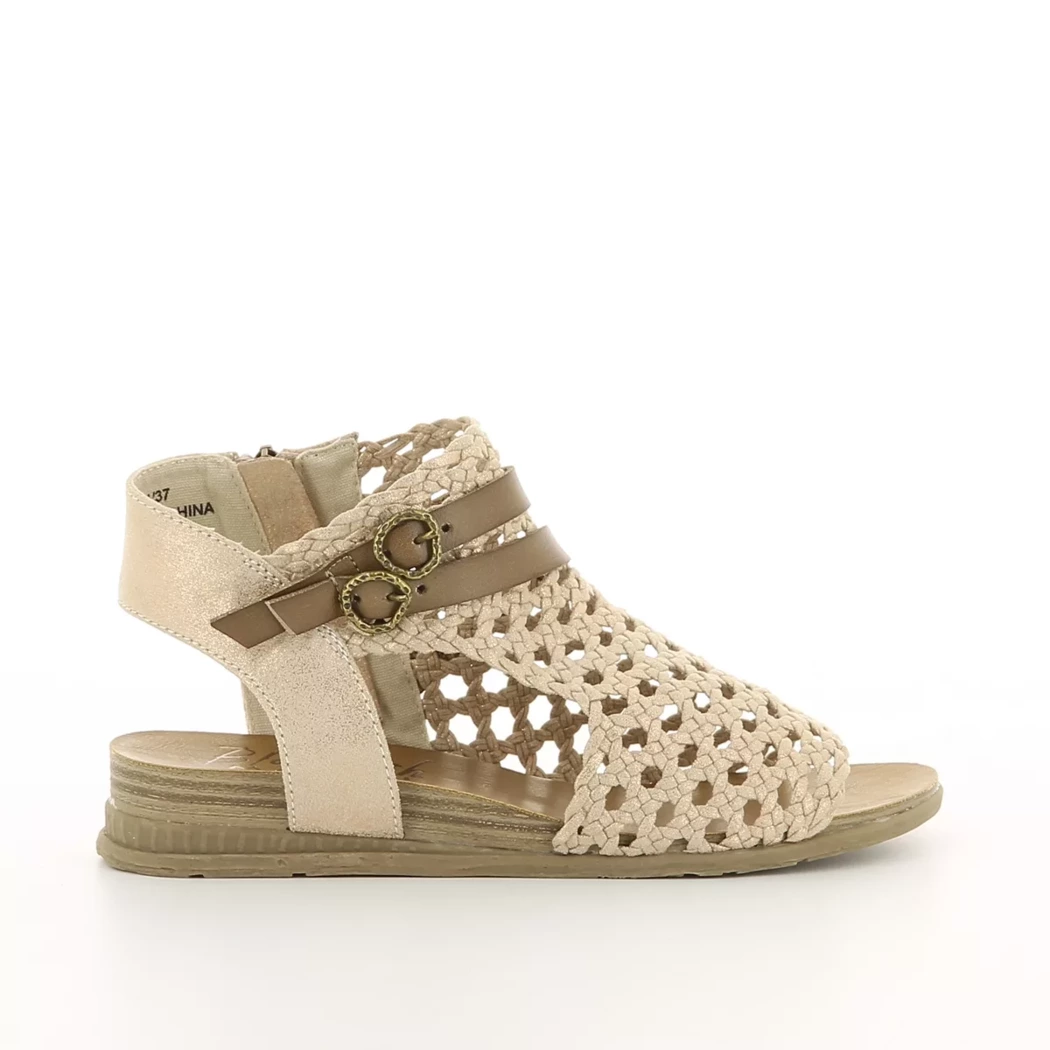 Image (2) de la chaussures Blowfish - Sandales et Nu-Pieds Or / Bronze / Platine en Textile