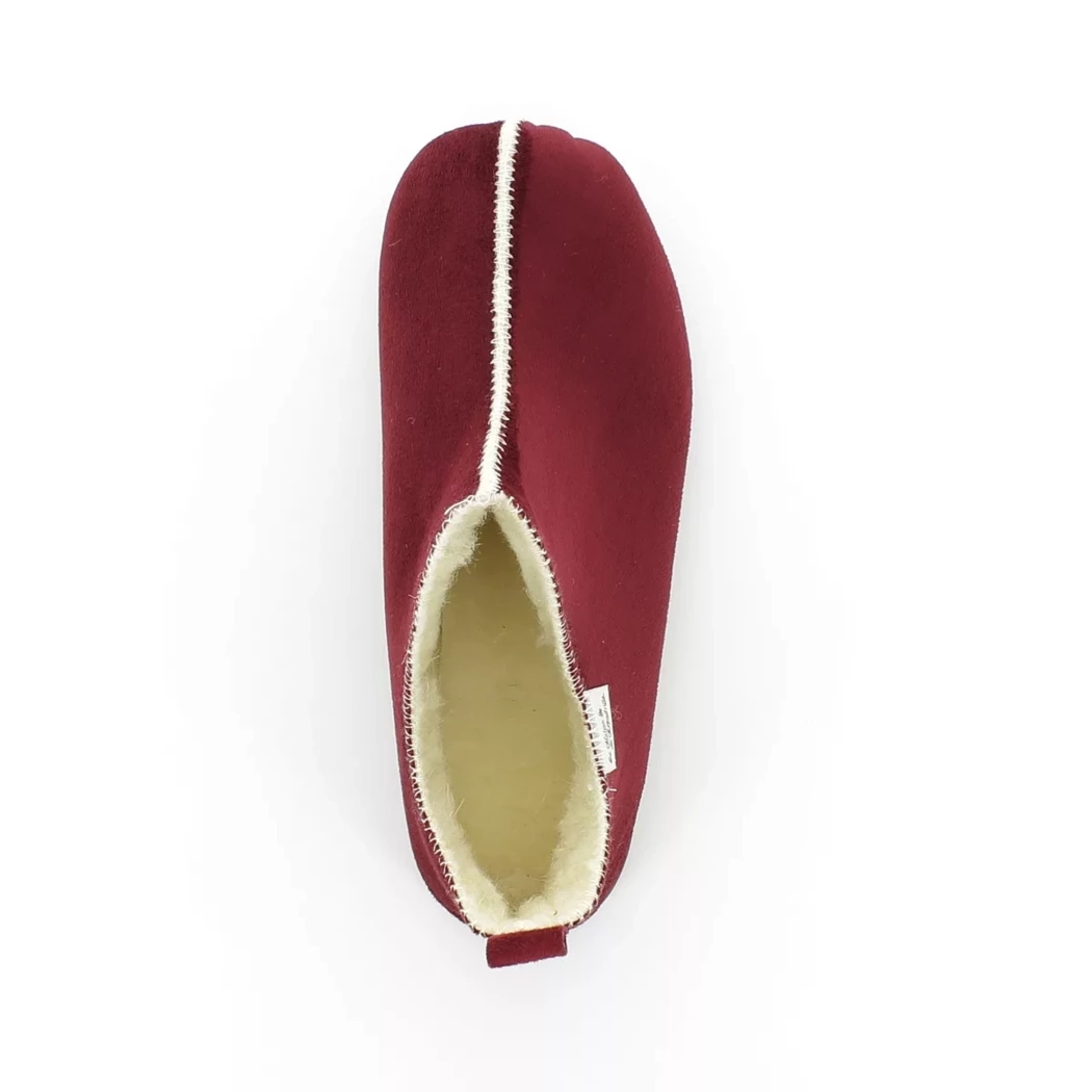 Image (6) de la chaussures La Maison de l'Espadrille - Pantoufles et Chaussons Bordeaux en Cuir nubuck