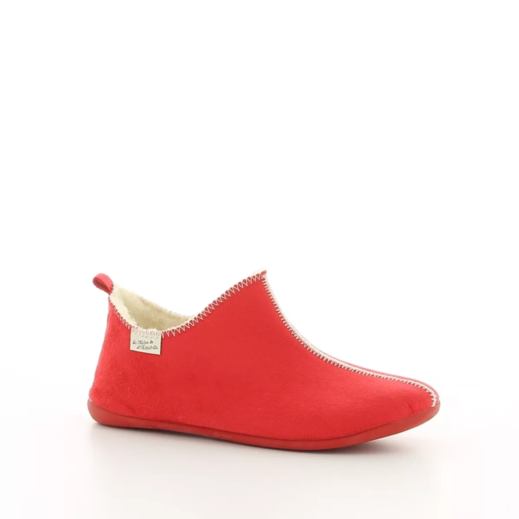 Image (1) de la chaussures La Maison de l'Espadrille - Pantoufles et Chaussons Rouge en Cuir nubuck