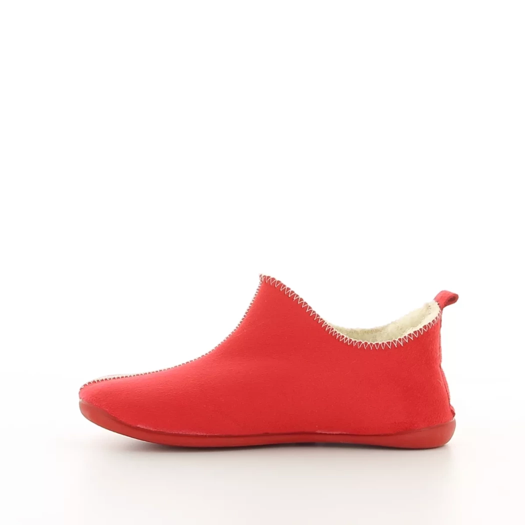 Image (4) de la chaussures La Maison de l'Espadrille - Pantoufles et Chaussons Rouge en Cuir nubuck