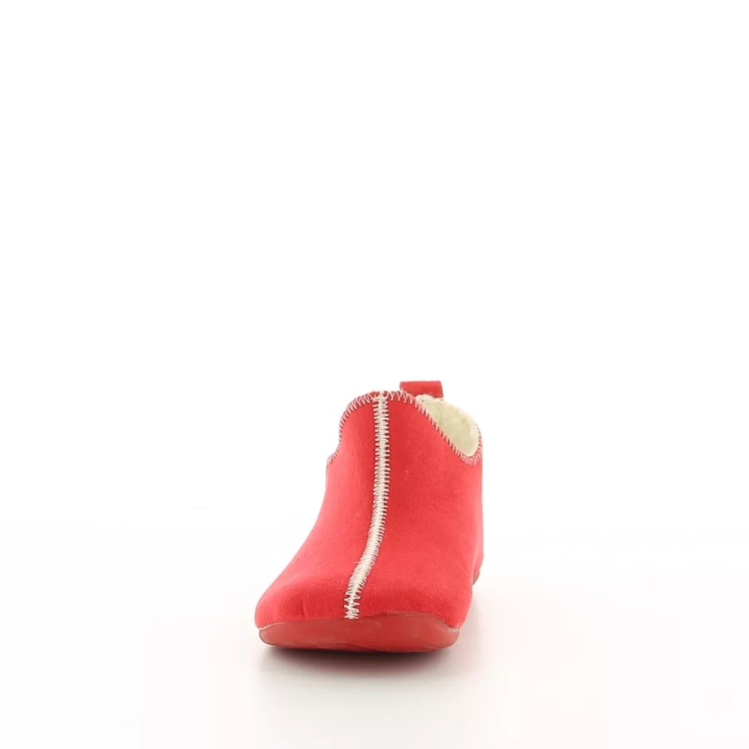 Image (5) de la chaussures La Maison de l'Espadrille - Pantoufles et Chaussons Rouge en Cuir nubuck