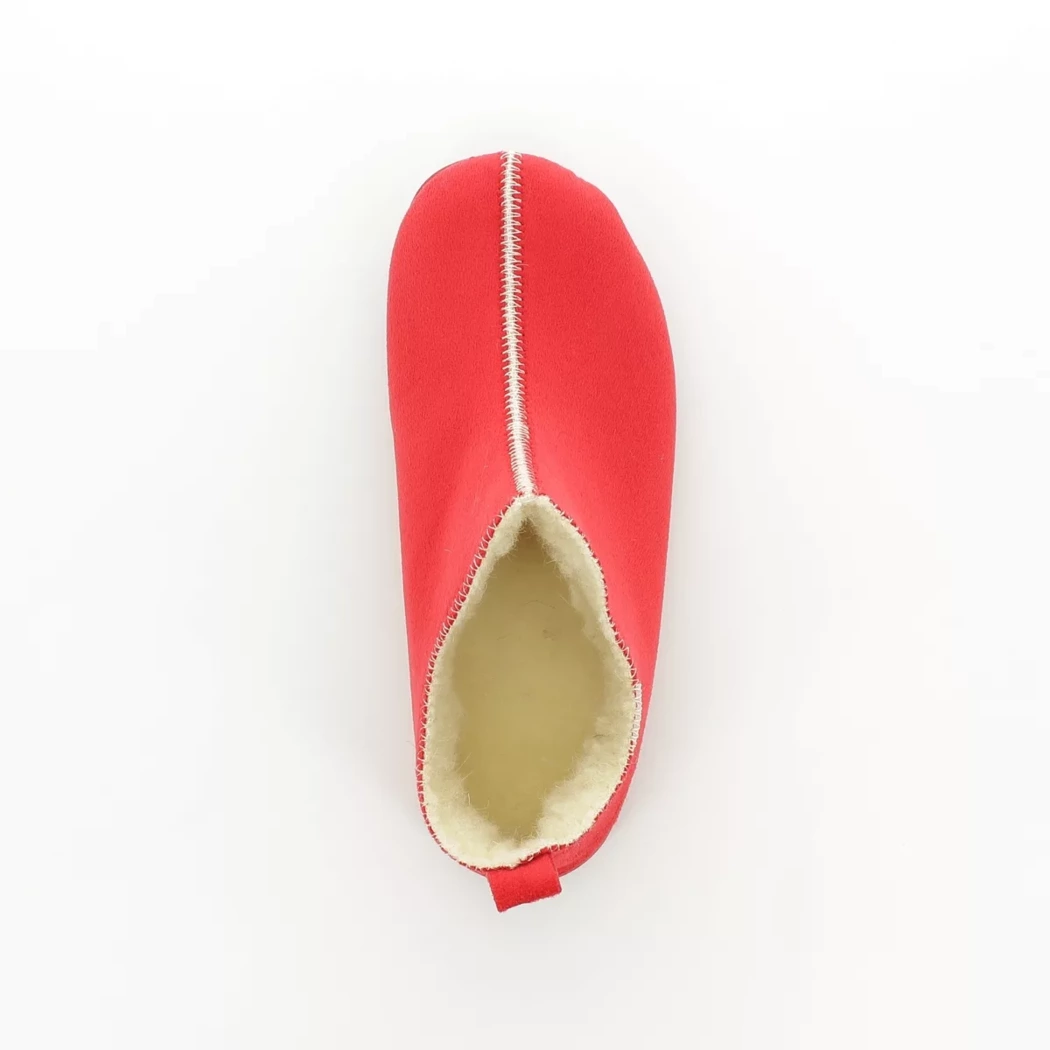 Image (6) de la chaussures La Maison de l'Espadrille - Pantoufles et Chaussons Rouge en Cuir nubuck