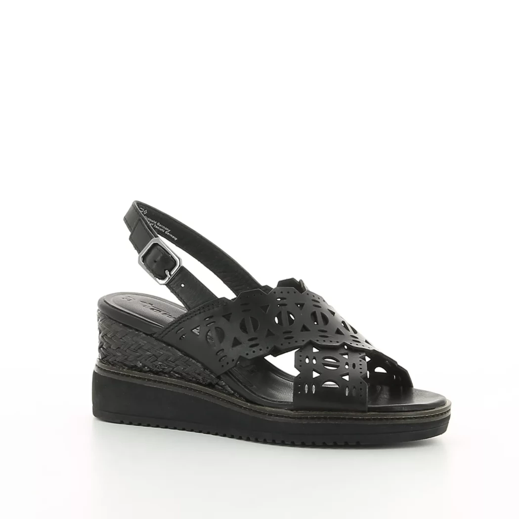 Image (1) de la chaussures Tamaris - Sandales et Nu-Pieds Noir en Cuir
