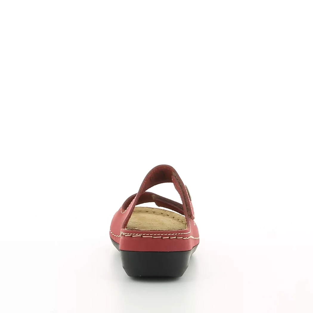 Image (3) de la chaussures Tamaris - Mules et Sabots Rouge en Cuir nubuck