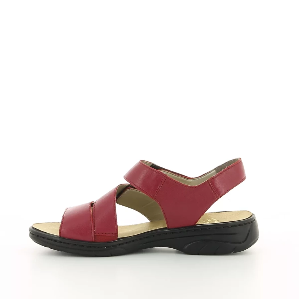 Image (4) de la chaussures Rieker - Sandales et Nu-Pieds Rouge en Cuir