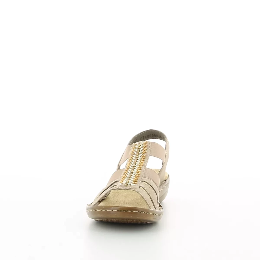 Image (5) de la chaussures Rieker - Sandales et Nu-Pieds Rose en Cuir synthétique