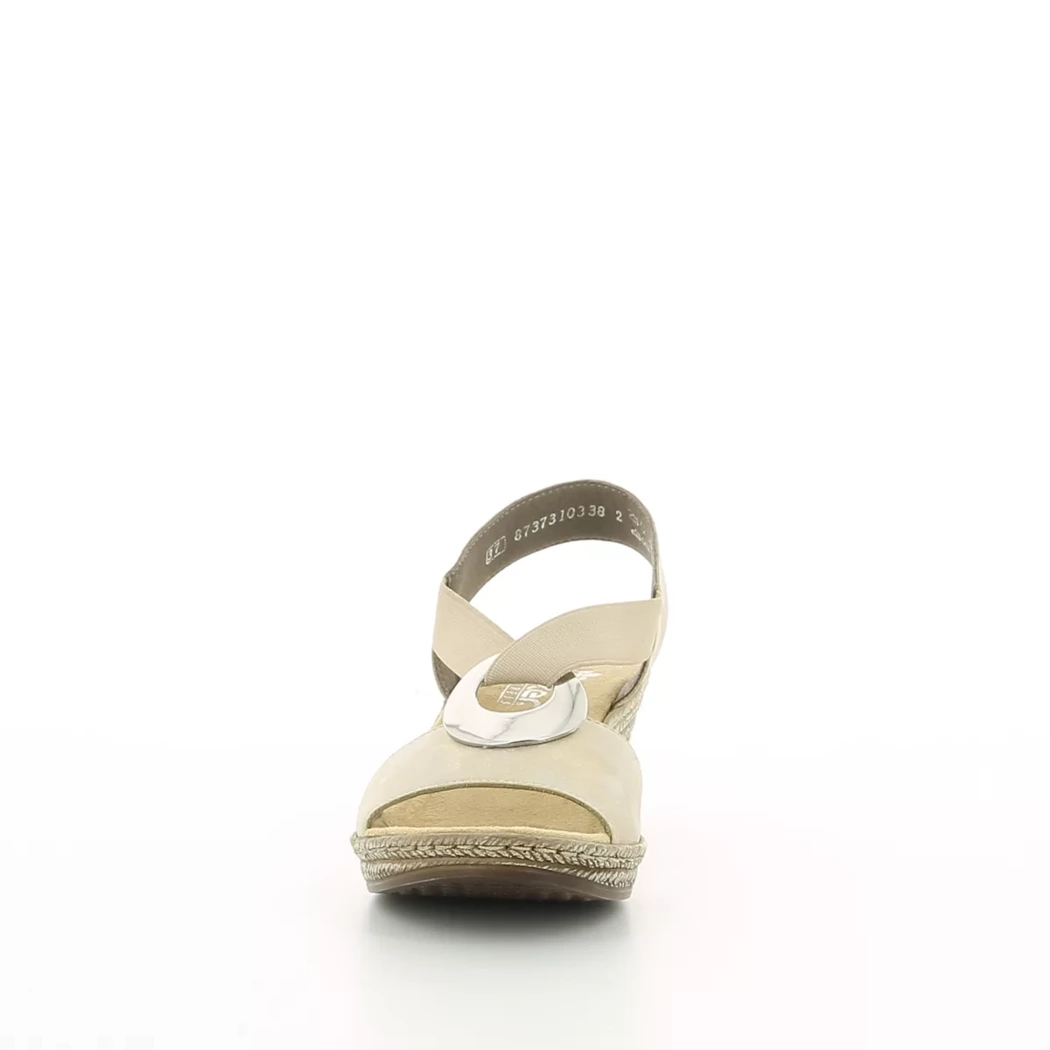 Image (5) de la chaussures Rieker - Sandales et Nu-Pieds Or / Bronze / Platine en Cuir synthétique