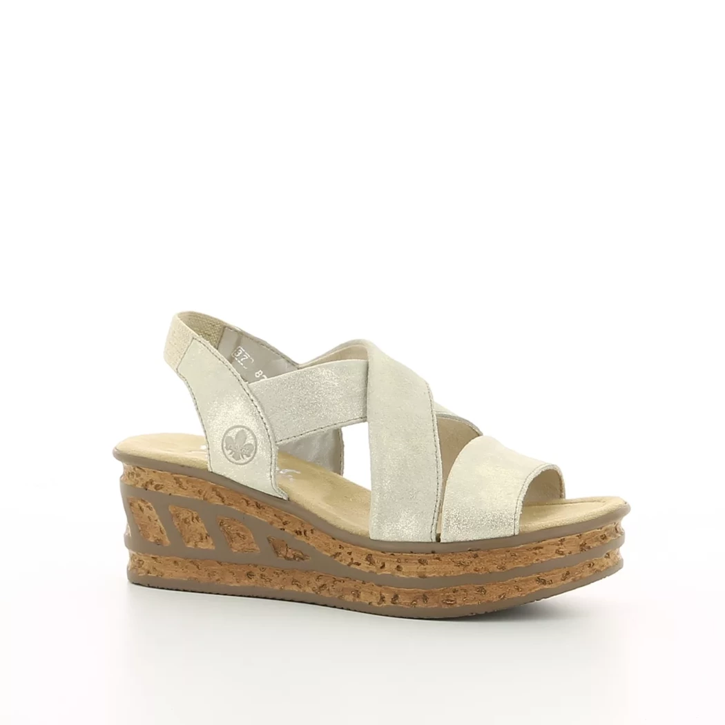 Image (1) de la chaussures Rieker - Sandales et Nu-Pieds Or / Bronze / Platine en Cuir synthétique