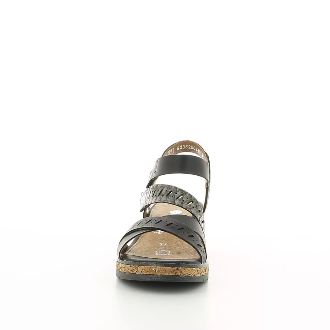 Image (5) de la chaussures Remonte - Sandales et Nu-Pieds Noir en Cuir