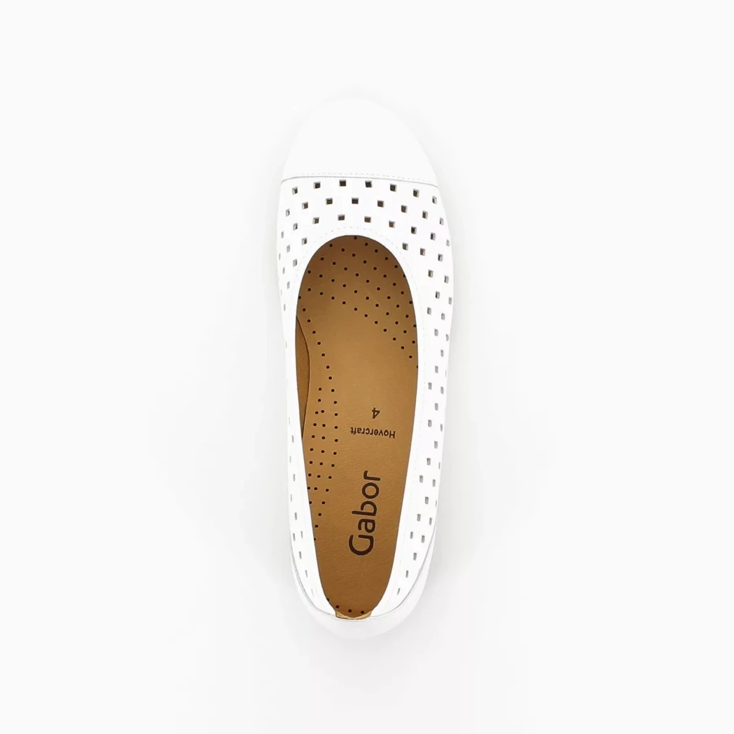 Image (6) de la chaussures Gabor - Ballerines Blanc en Cuir