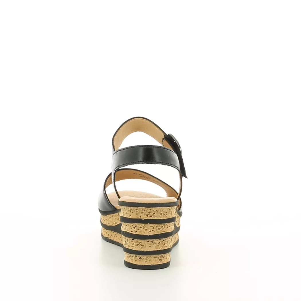 Image (3) de la chaussures Gabor - Sandales et Nu-Pieds Noir en Cuir
