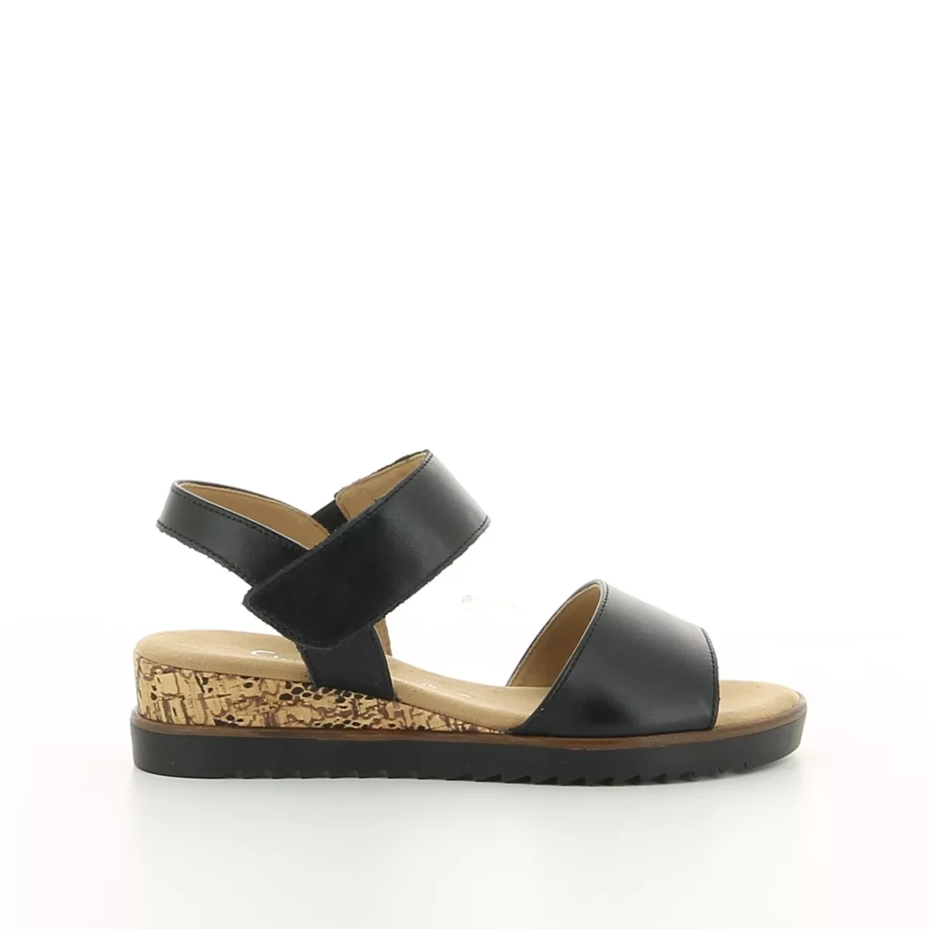 Image (2) de la chaussures Gabor - Sandales et Nu-Pieds Noir en Cuir
